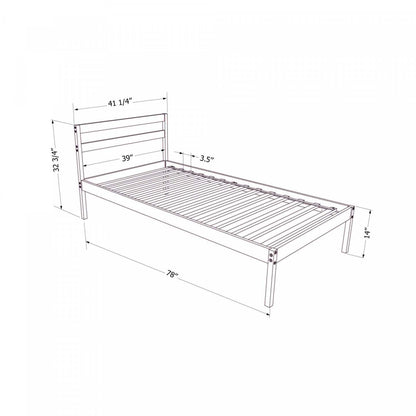 Lit simple Sweedi - Bois naturel | D83GGZ5Z