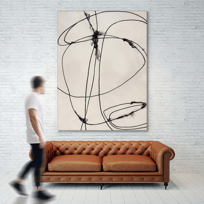 Œuvre d'art murale géante « Tangled Ties » 72 x 54