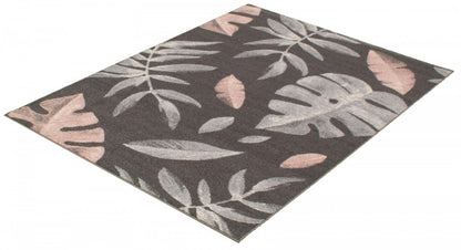 Palta Anthracite-Rose Area Rug - 3'11 x 5'7|Carpette Palta anthracite-rose - 3'11 x 5'7| D2AZGK7G