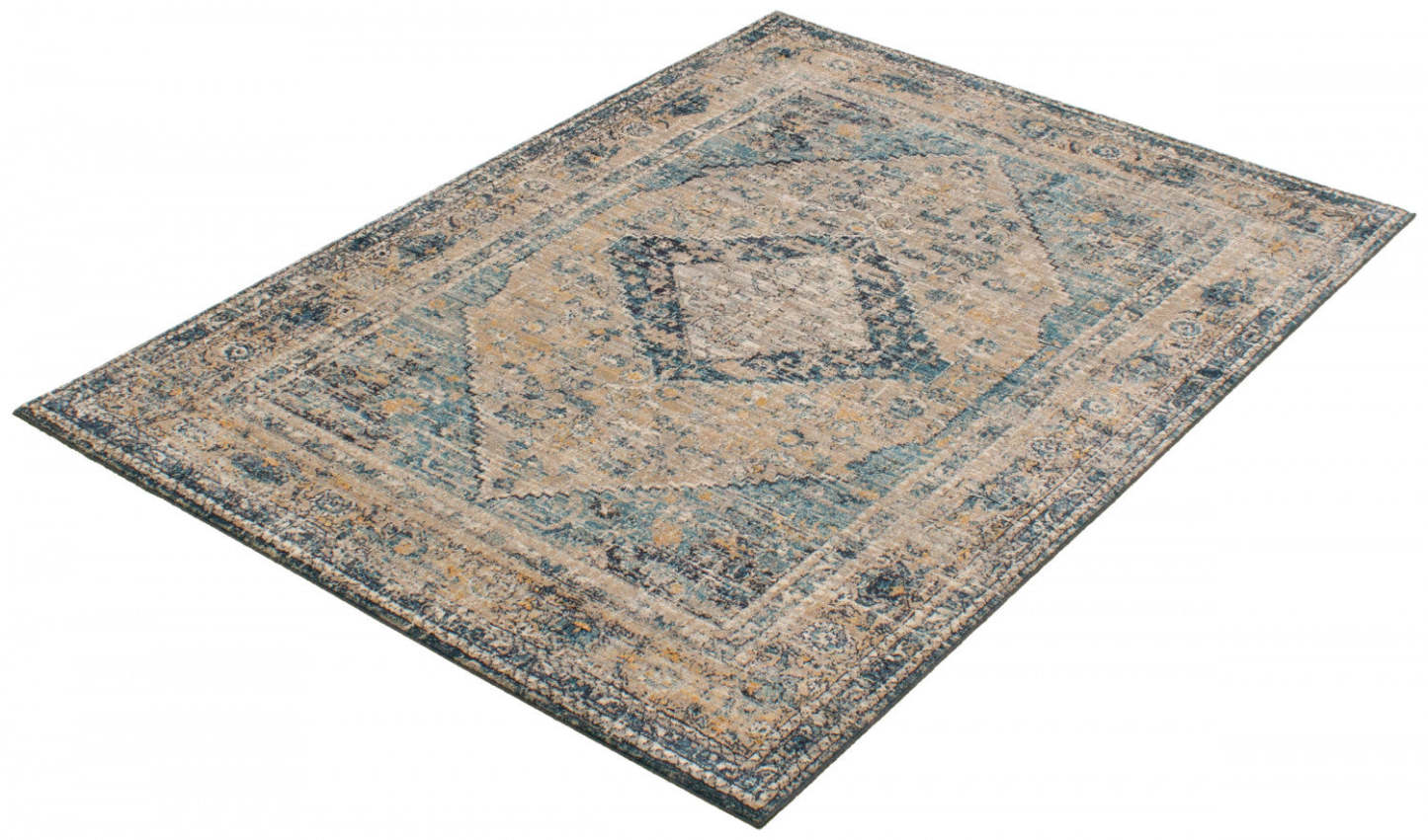 Tapis Bolivar Bijar Bleu - 5'0 x 8'0|Carpette Bolivar Bijar bleu - 5 pi 0 pox 8 pi 0 po| D29VRLSO