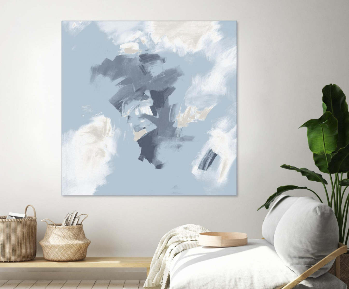 Œuvre d'art murale géante « Peaches And Cream II » 72 x 72