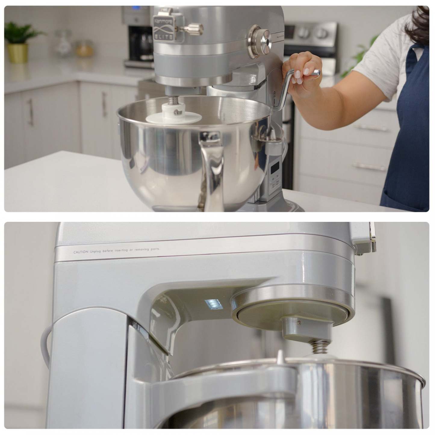 Kenmore Elite 600 W Bowl Lift Metallic Chrome Mixer - KKESM600M|Batteur sur socle Kenmore Elite de 600 W avec fonction lève-bol, chrome métallique - KKESM600M