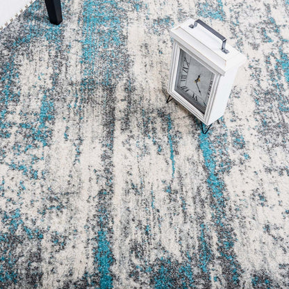 Tapis Roma Carrera Bleu 4x6 | Tapis Roma Carrera bleue 4 x 6 | D80GWXBX