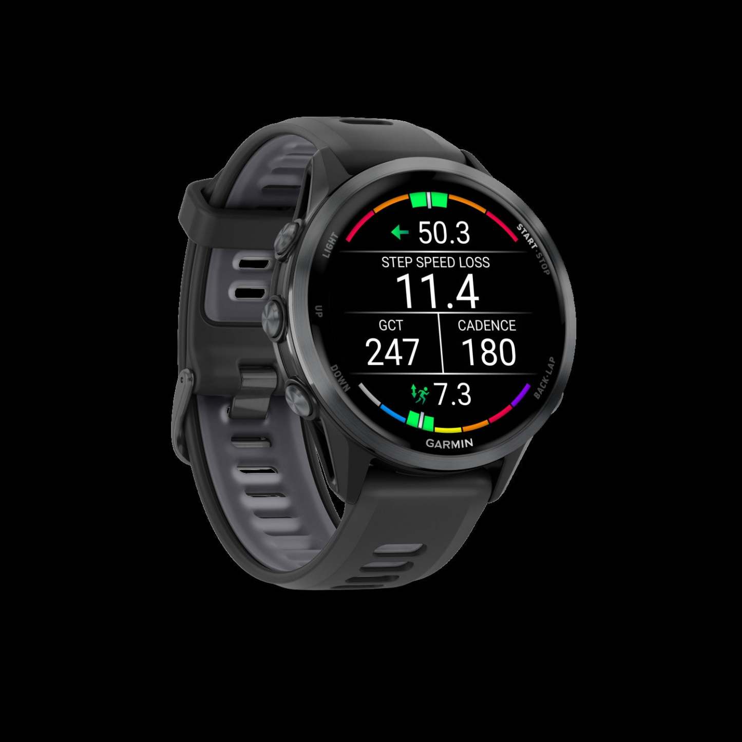 Montre intelligente Garmin Forerunner 970 47 mm, Amoled, Titane gris carbone, Suivi de fitness GPS, Course, Triathlon, Autonomie de 15 jours