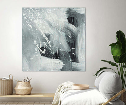 Œuvre d'art murale géante « Petrify Ix » 72 x 72