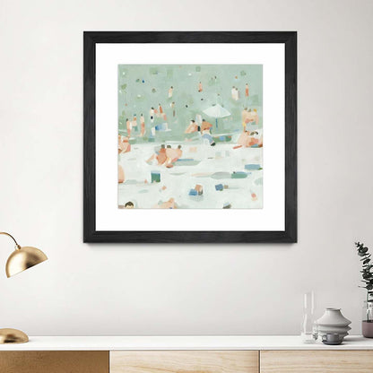 Summer Confetti I Matted and Framed Black 36x36 Wall Art|Œuvre d'art murale encadrée noire et mate « Summer Confetti I » 36 x 36