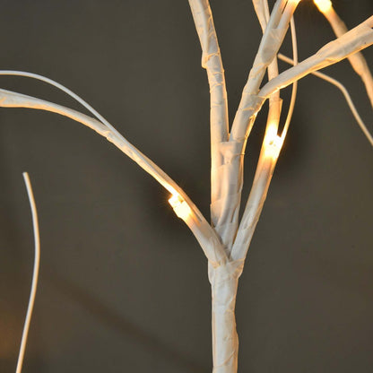 Outsunny Arbre Lumineux De 1.5 M Avec 58 Led Chaudes Et 8 Modes