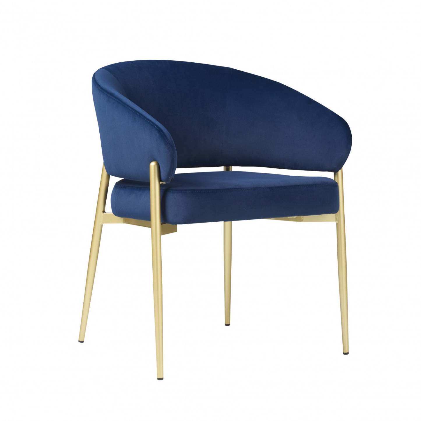 Jessie Chaises De Salle À Manger Modernes, Lot De 2, Chaises Latérales Tapissées En Tissu Avec Structure Métallique, Bleu