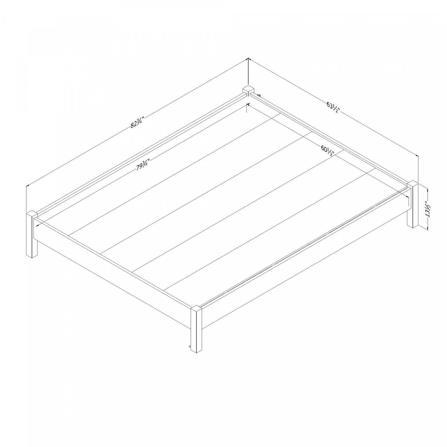 Lit plateforme Step One Essential Queen - Chêne nordique | Grand lit plateforme Step One Essential - chêne nordique