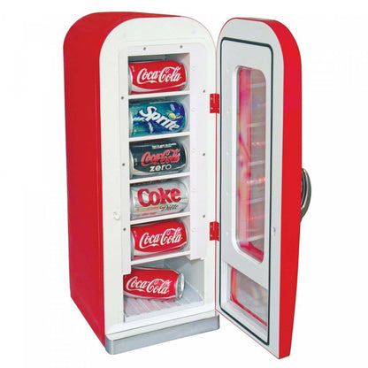 Coca-Cola Retro 10 Can Vending Compact Refrigérateur|Réfrigérateur compact rétro Coca-Cola de style distributeur automatique pour 10 cannettes
