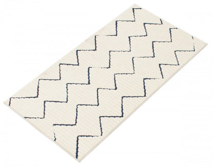 Tapis Kimi Bleu-Ivoire 2'8 x 4'11|Carpette Kimi bleueivoire 2 pi 8 po x 4 pi 11 po|D86FDJ64