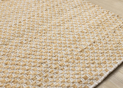 Tapis en jute naturel fait main en chêne clair - 7'10 x 10'6|Carpette faite à la main en jute naturelle chêne clair - 7 pi 10 po x 10 pi 6 po