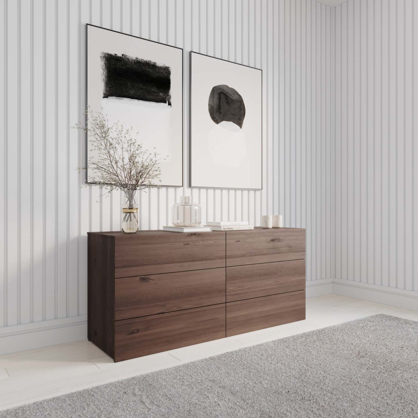 Nordika James 6-Drawer Dresser - Truffe|Commode James Nordika Nexera à 6 tiroirs - truffe
