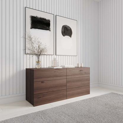 Nordika James 6-Drawer Dresser - Truffe|Commode James Nordika Nexera à 6 tiroirs - truffe