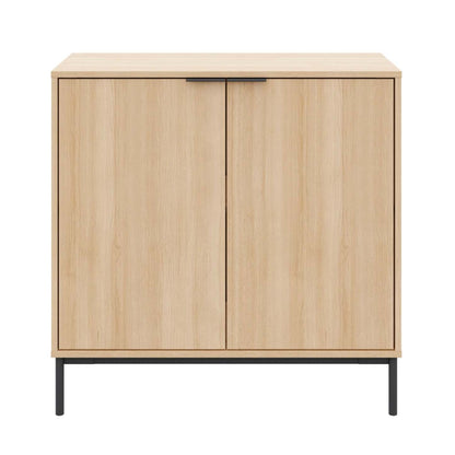 Armoire de rangement Nordika Slim à 2 portes - Chêne blond naturel | Armoire de rangement mince Nordika à 2 portes - chêne blond naturel
