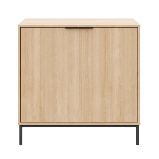 Armoire de rangement Nordika Slim à 2 portes - Chêne blond naturel | Armoire de rangement mince Nordika à 2 portes - chêne blond naturel