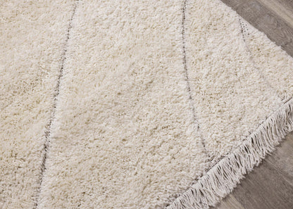 Napa Curves Shag Area Rug - 5'3 x 7'7|Carpette à poil long Napa à motifs de courbes - 5 pi 3 po x 7 pi 7 po