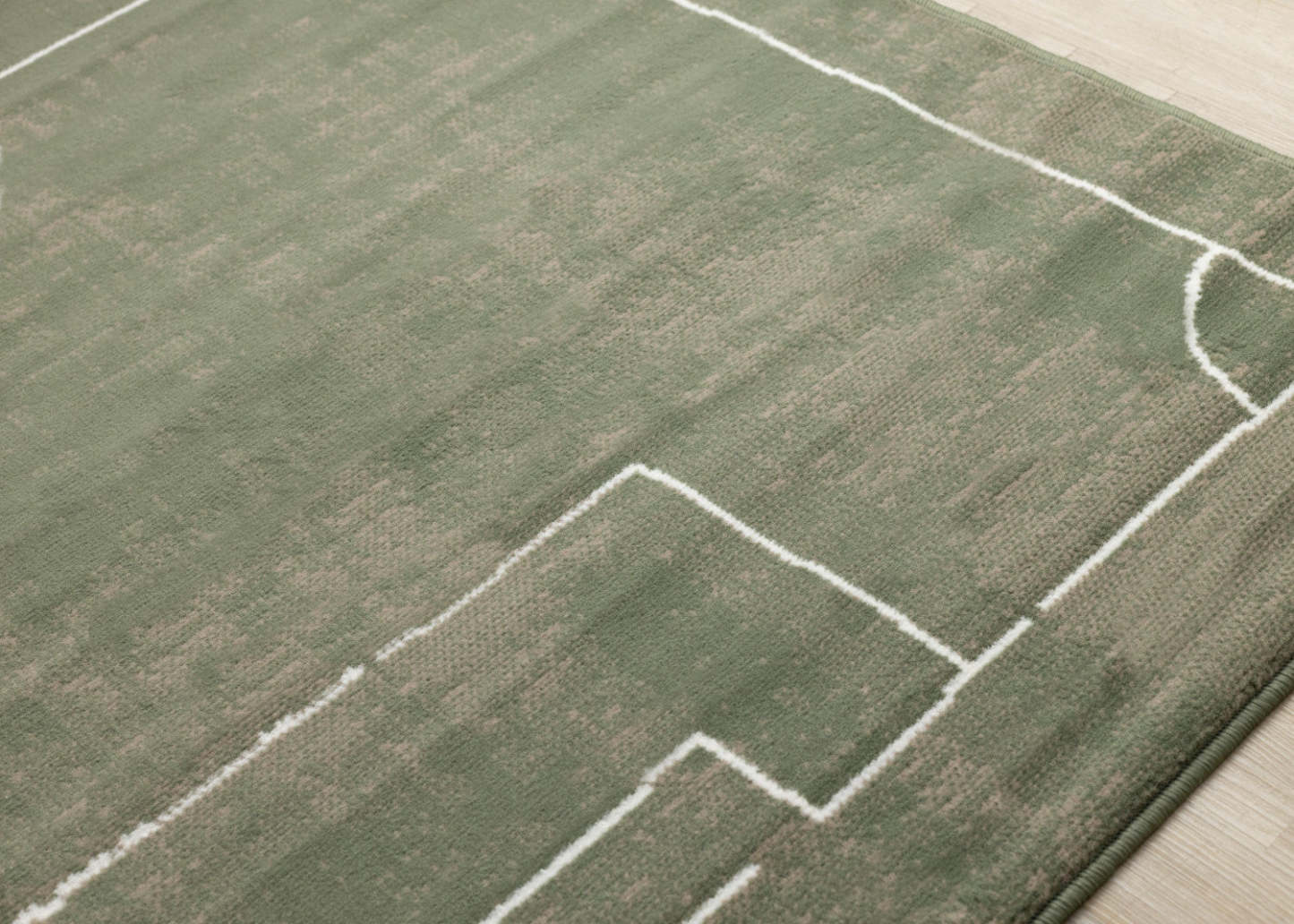 Forte Kids Soccer Playing Field Area Rug - 5'3 x 7'5|Tapis Forte à motif de terrain de soccer pour enfants - 5 pi 3 po x 7 pi 5 po