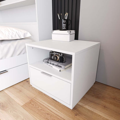 Nordika Hunter Nightstand - Blanc|Table de nuit Hunter Nordika - blanche