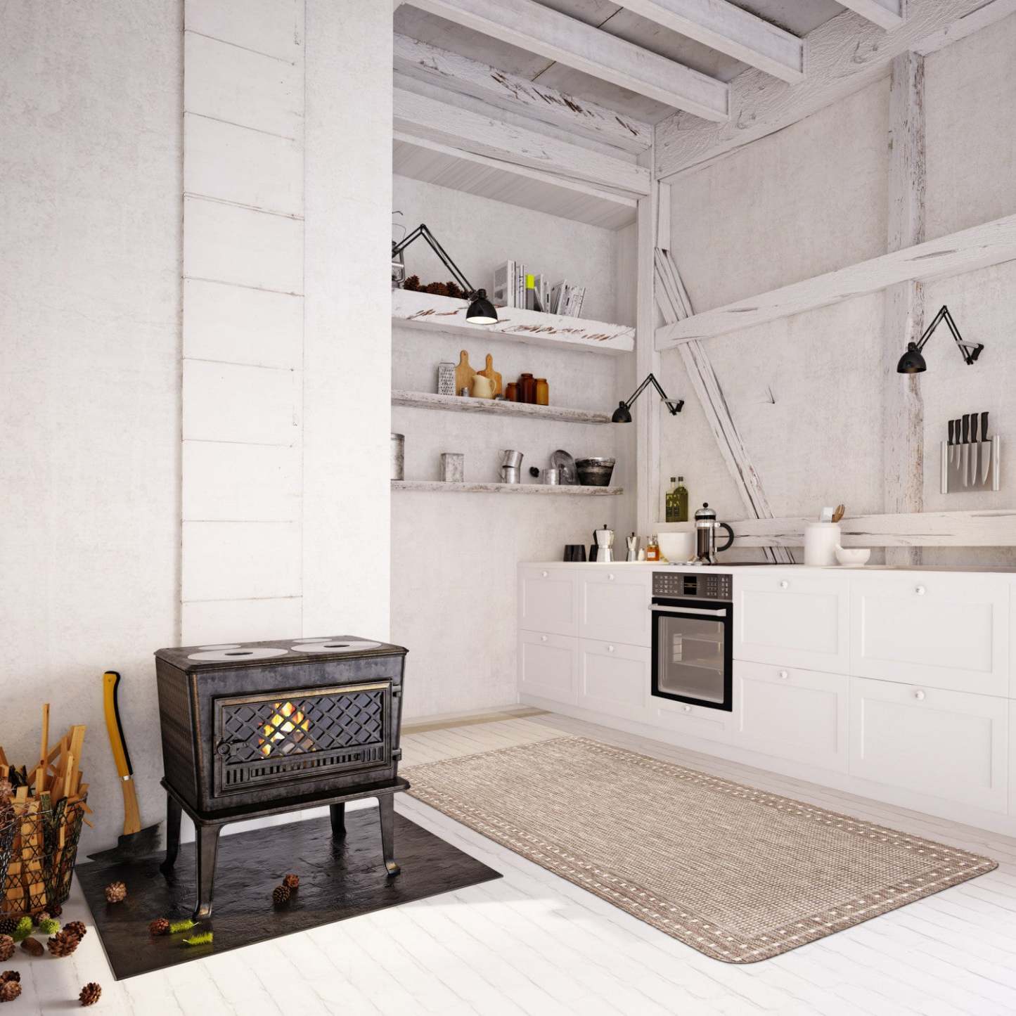 Tapis Clémentine Tan - 4'4 X 6'5 |Carpette Clémentine brun clair - 4 pi 4 po x 6 pi 5 po