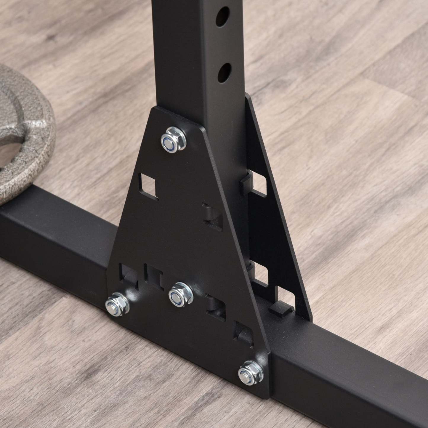 Soozier Barre réglable Power Rack Support Squat Stand Musculation Fitness Pull Up Poids Cage Gym A Domicil