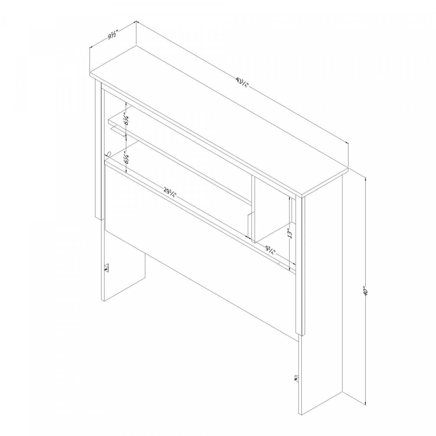 Tête de lit bibliothèque Tassio - Chêne Nordik|Tête de lit bibliothèque Tassio - chêne nordique