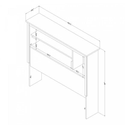 Tête de lit bibliothèque Tassio - Chêne Nordik|Tête de lit bibliothèque Tassio - chêne nordique