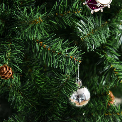 Homcom Sapin de Noël Artificiel de 6 pieds avec Ornement de Décoration et 624 Branches|Homcom Sapin de Noël Artificiel de 1,8 m avec Ornement de Décoration et 624 Branches