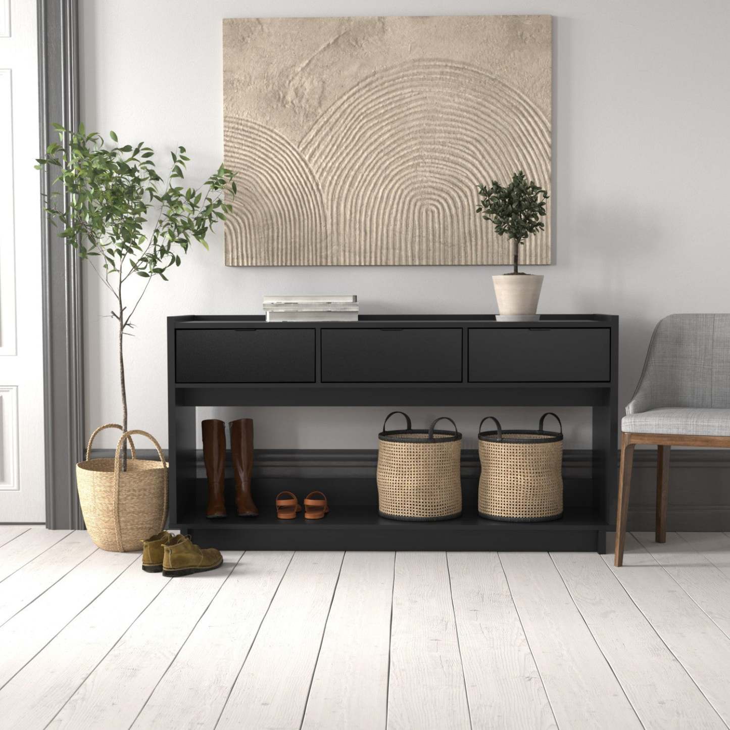 Console de buffet Prepac Simply Modern - Noire