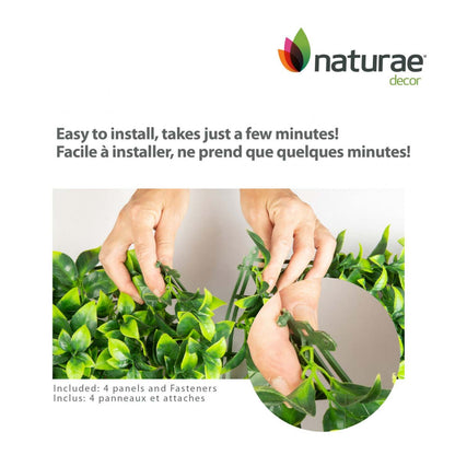 Gardénia artificiel 20x 20 panneau de feuillage 4 pièces | Panneau de feuillage 20 po x 20 po gardénia artificiel 4 pièces | D10HQM49