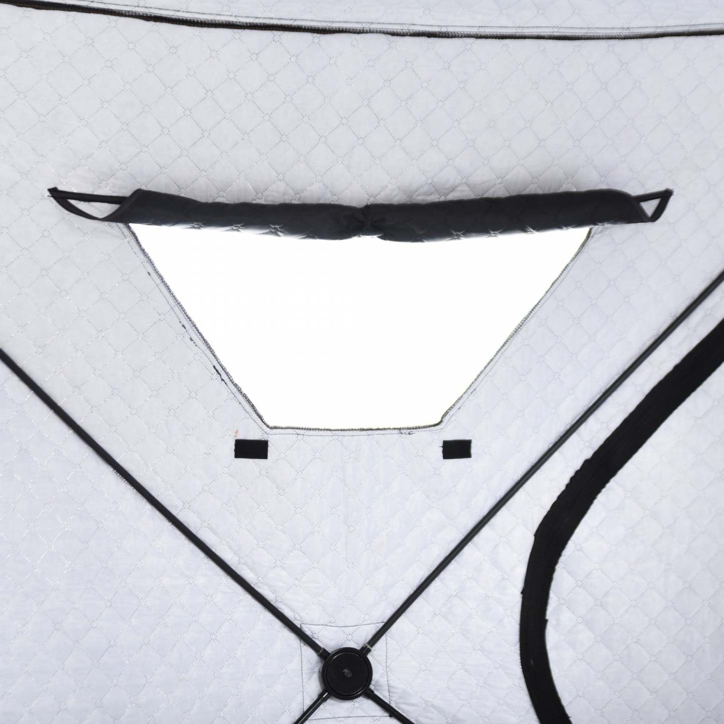 Outsunny Abri De Tente De Pêche Sur Glace Portable Pour 4 Personnes Avec Fenêtres De Ventilation