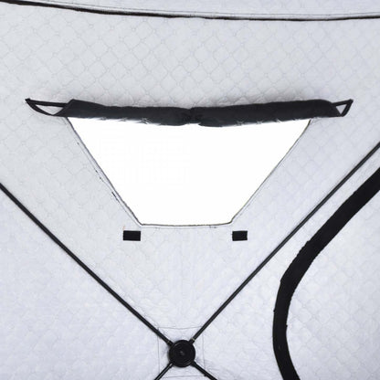 Outsunny Abri De Tente De Pêche Sur Glace Portable Pour 4 Personnes Avec Fenêtres De Ventilation