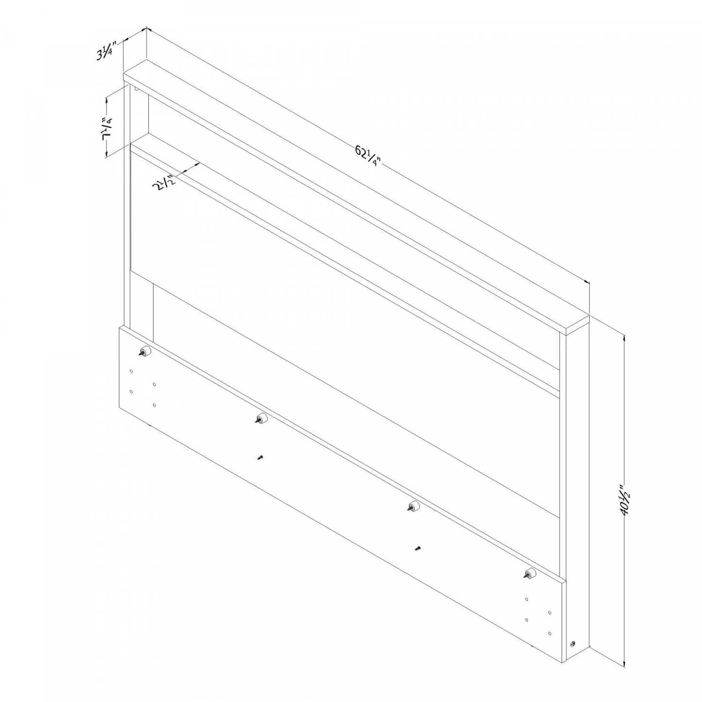 Tête de lit avec étagère Musano - Chêne Nordik|Tête de lit Musano avec tablette - chêne nordique