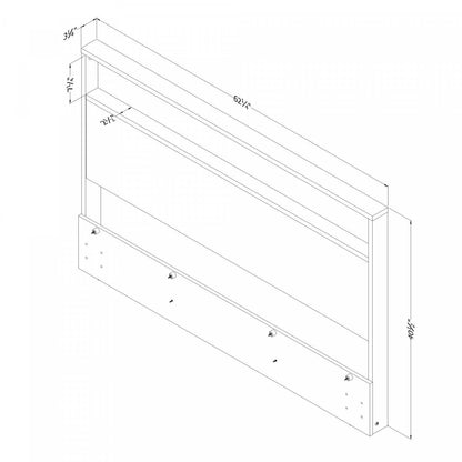 Tête de lit avec étagère Musano - Chêne Nordik|Tête de lit Musano avec tablette - chêne nordique