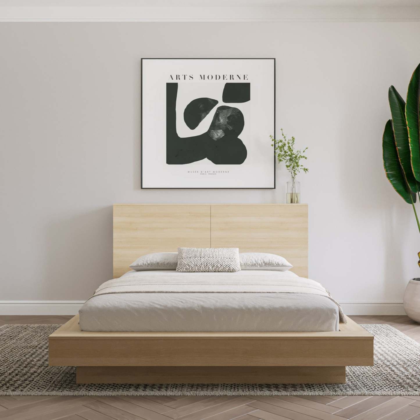 Nordika Marconi Queen Headboard - Chêne blond naturel|Tête de lit Marconi Nordika - chêne blond naturel