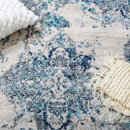 Tapis Roma Diamond Bleu 4x6 | Tapis Roma Diamant bleue 4 x 6 | D80GGDZS