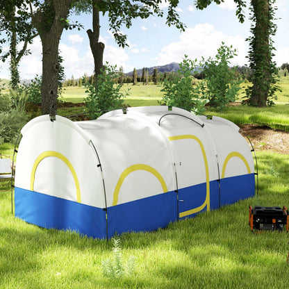 Outsunny Tente de Camping 4-6 Personnes, 3000mm Imperméable et UPF30+, Bleu