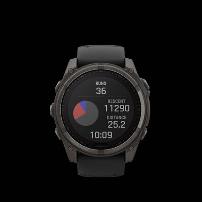 Garmin Fēnix 8 Solar Sapphire Smartwatch 51mm - Gps, Compas, Gyroscope Et Altimètre Barométrique | Montre Connectée Garmin Fēnix 8 Solar Sapphire 51mm - Gps, Boussole, Gyroscope Et Altimètre Barométrique