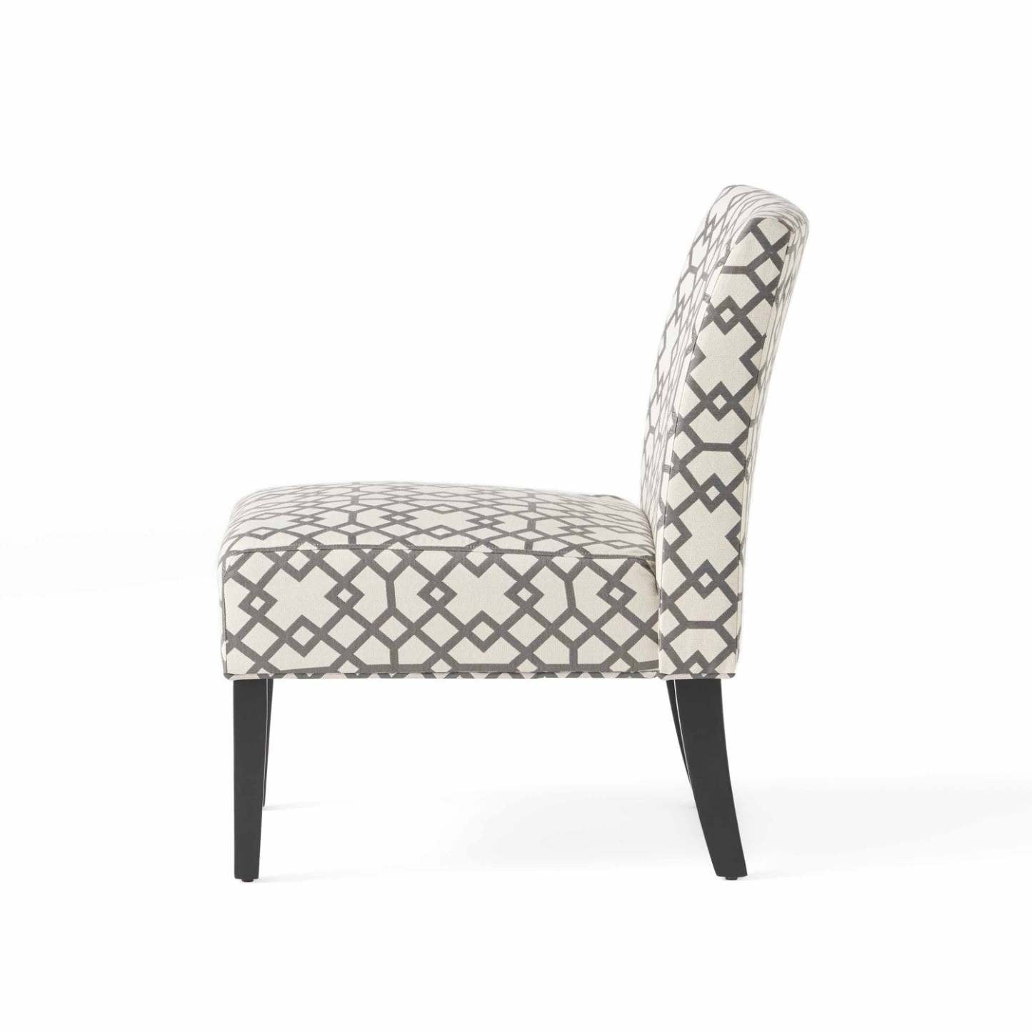 Oliver, ensemble de 2 chaises d'appoint en tissu d'apparence lin avec pieds en bois d'hévéa, gris et ivoire | Lot De 2 Fauteuils D'appoint Oliver En Tissu aspect lin Avec Pieds En Bois D'hévéa - Gris Et Ivoire