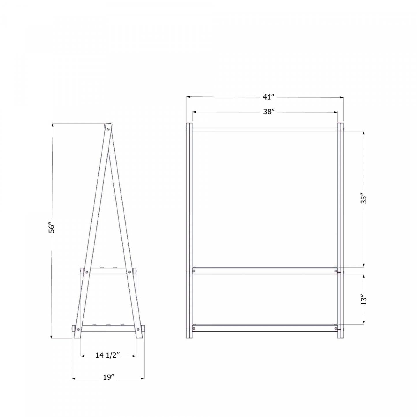 Sweedi Kids Wooden Clothes Rack - White|Portant à vêtements Sweedi en bois pour enfants - blanc