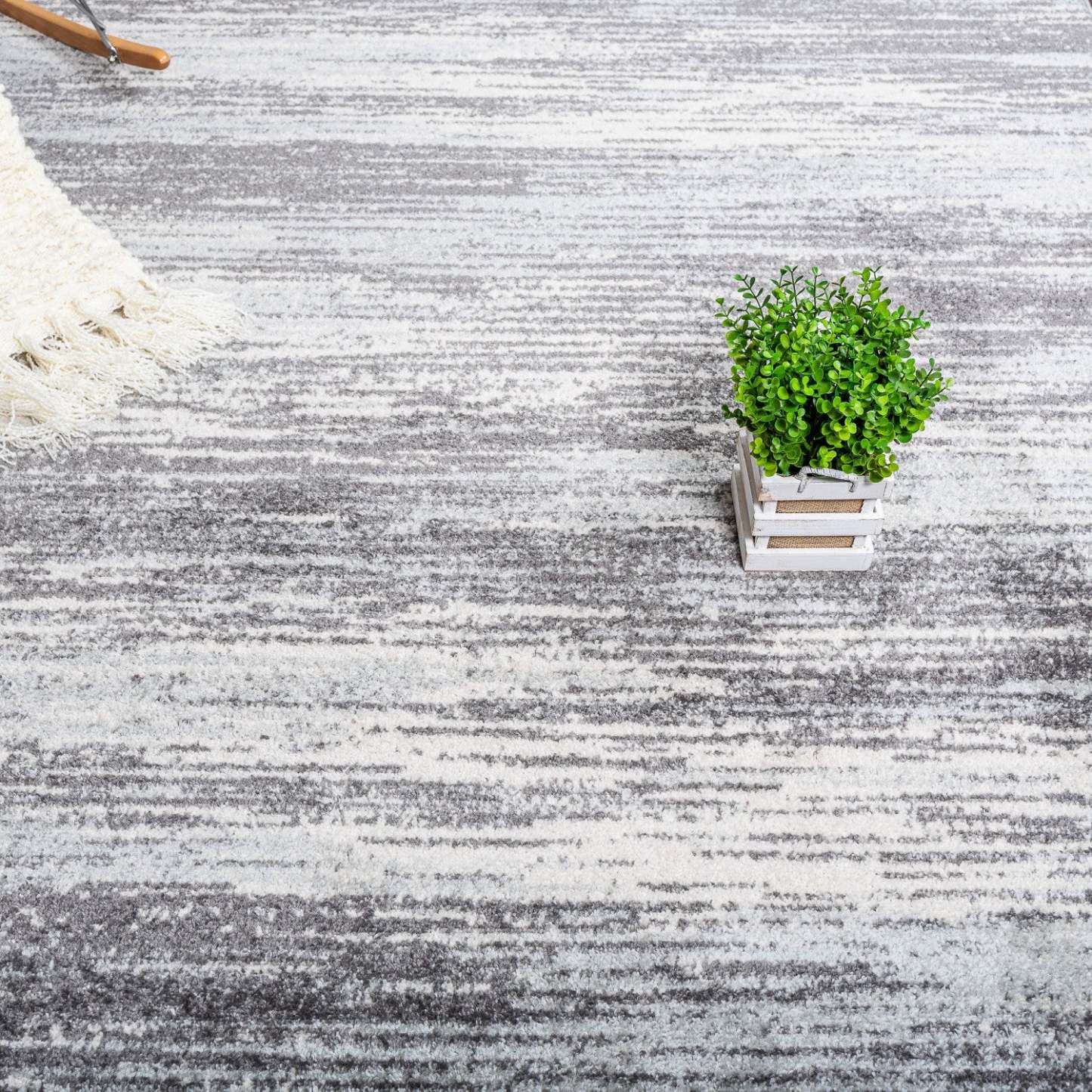 Tapis Roma Waves Gris 4x6 | Carpette Roma Waves grise 4 x 6 | D80GA0LZ