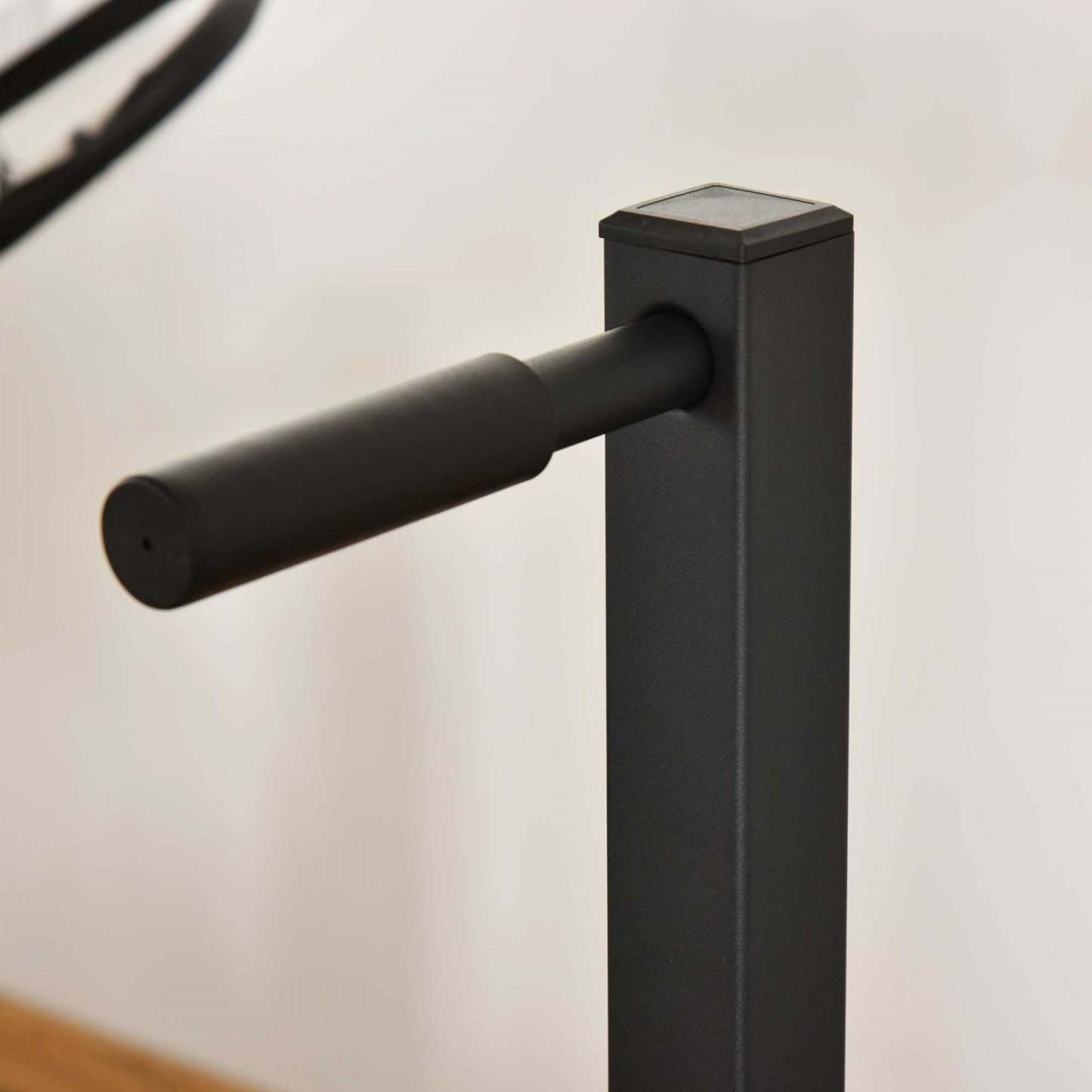 Station de dips Soozier avec poignées rembourrées, barre de dips multifonctionnelle, noire