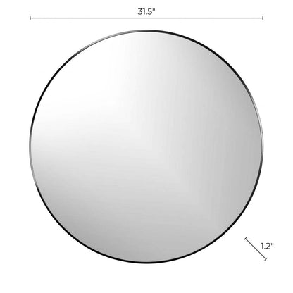 Miroir rond Emerson noir|Miroir rond Emerson noir