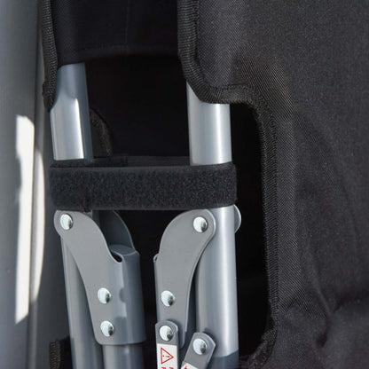 Lit de camping pliant Outsunny pour le sommeil en plein air, noir