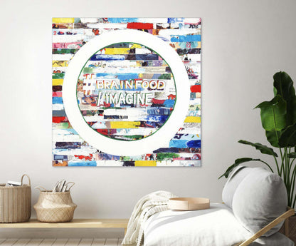 Œuvre d'art murale géante « Smoke Circus IV » 72 x 72