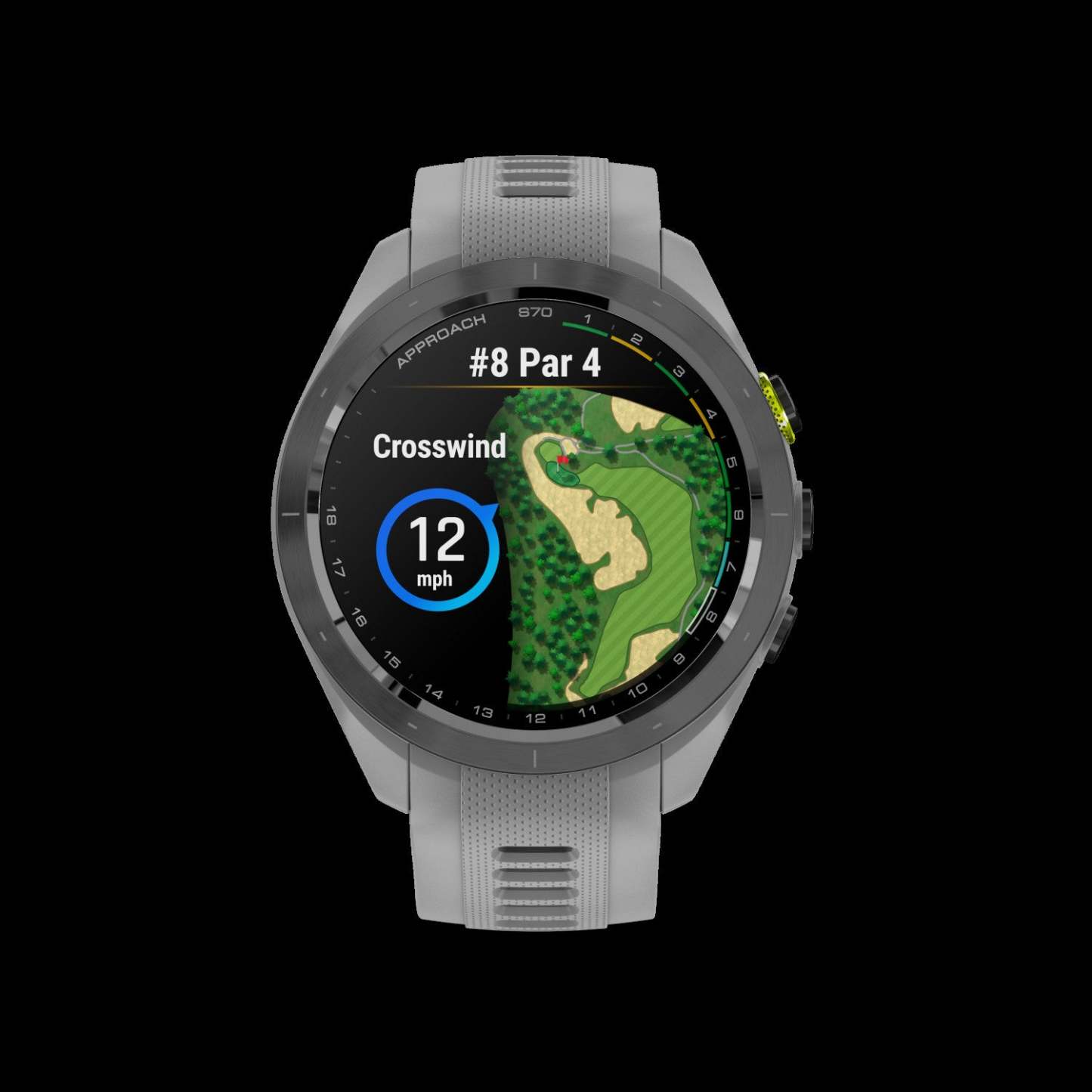 Garmin Approach S70 42mm - Céramique noire, montre de golf Amoled, 43k parcours, caddie virtuel, GPS