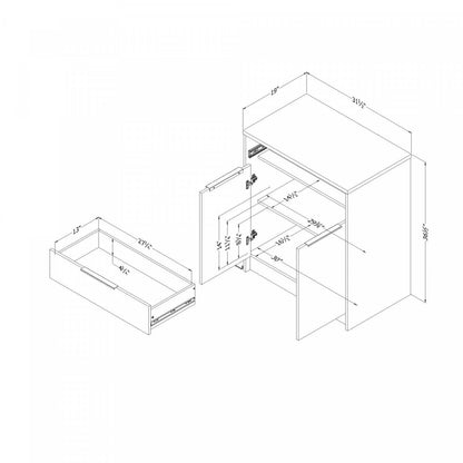 Olio Compact Kitchen Island with Storage - Matte Black &amp; Faux White Marble|Îlot de cuisine compact Olio avec rangement - noir mat et imitation de marbre blanc