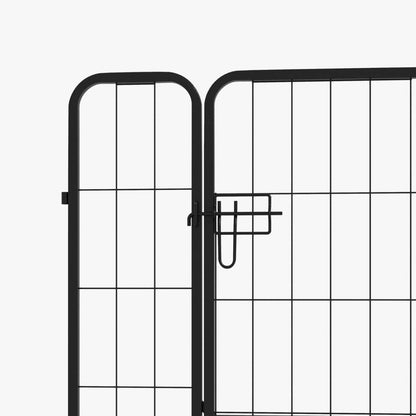 Pawhut Parc A 8 Panneaux Pour Animaux De Compagnie Pliable Metal Interieur Exterieur 31 X 31