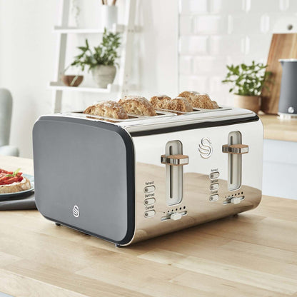 Salton Swan Nordic 4-Slice Toaster - ST14620GRYN|Grille-pain Swan à 4 tranches de style nordique - ST14620GRYN