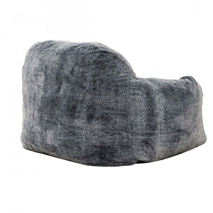 Sealy Tore Faux Fur High Density Foam Bean Bag Chair - Blue|Fauteuil poire Tore de Sealy en fausse fourrure avec mousse à mémoire de forme